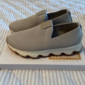 Cushionaire Women's Taupe Slip-On Sneakers